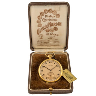 Swiss 18 carat gold open faced lever pocket watch Circa 1930