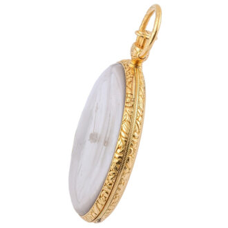 French 18K gold quarter repeating cylinder watch Circa 1830