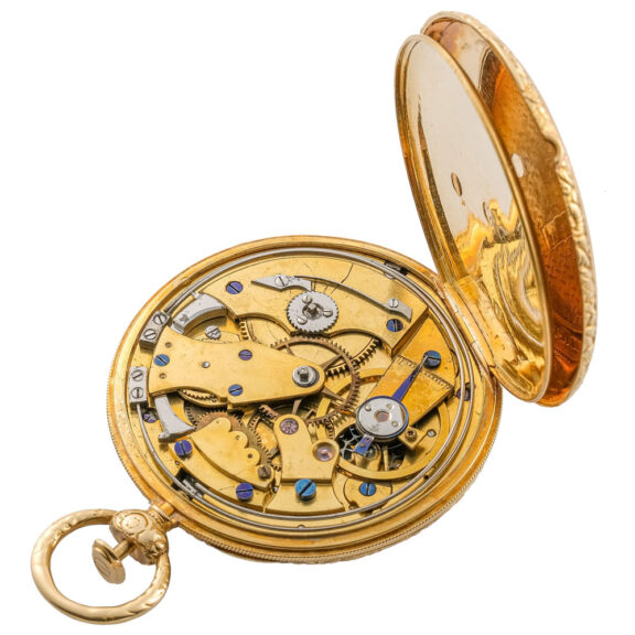 French 18K gold quarter repeating cylinder watch Circa 1830 French 18K gold quarter repeating cylinder watch Circa 1830