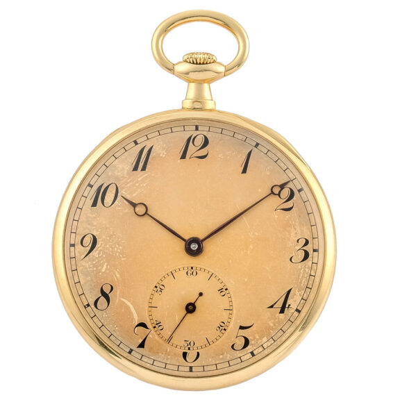 French gold Art Deco knife edge pocket watch Circa 1920