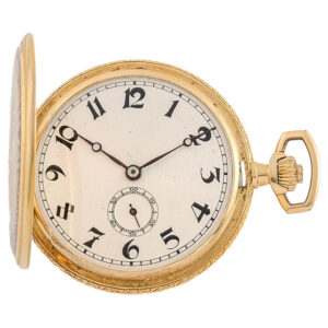 Swiss gold and enamel Art Deco pocket watch Circa 1920