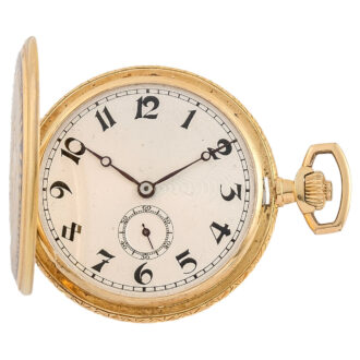 Swiss gold and enamel Art Deco pocket watch Circa 1920 Swiss gold and enamel Art Deco pocket watch Circa 1920