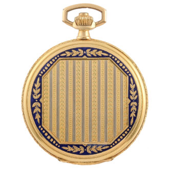 Swiss gold and enamel Art Deco pocket watch Circa 1920 Swiss gold and enamel Art Deco pocket watch Circa 1920