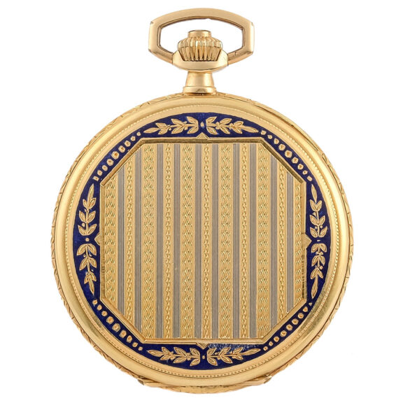 Swiss gold and enamel Art Deco pocket watch Circa 1920 Swiss gold and enamel Art Deco pocket watch Circa 1920