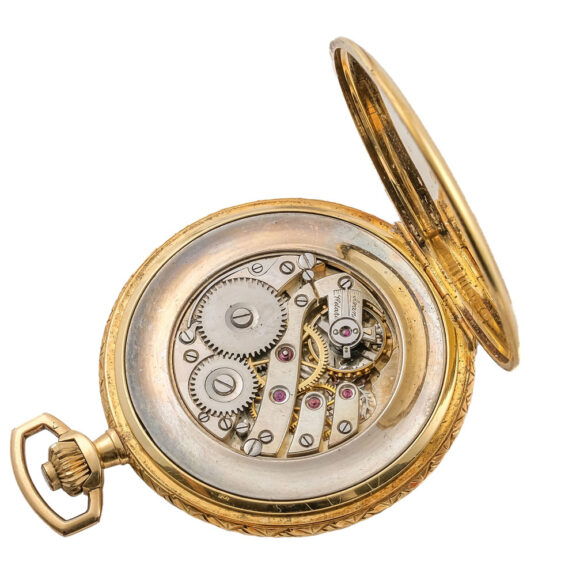 Swiss gold and enamel Art Deco pocket watch Circa 1920 Swiss gold and enamel Art Deco pocket watch Circa 1920