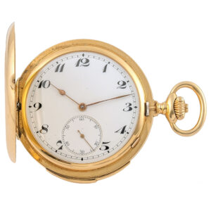 Swiss 18K gold minute repeating pocket watch Circa 1900