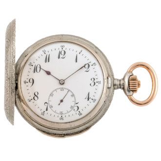 Swiss silver quarter repeating pocket watch Circa 1900
