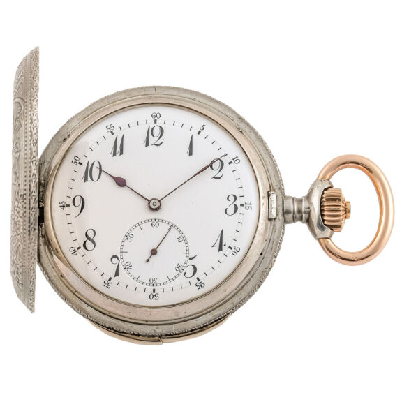 Swiss silver quarter repeating pocket watch Circa 1900