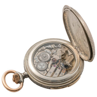 Swiss silver quarter repeating pocket watch Circa 1900
