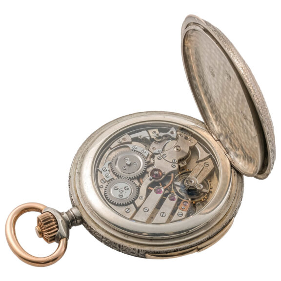 Swiss silver quarter repeating pocket watch Circa 1900 Swiss silver quarter repeating pocket watch Circa 1900