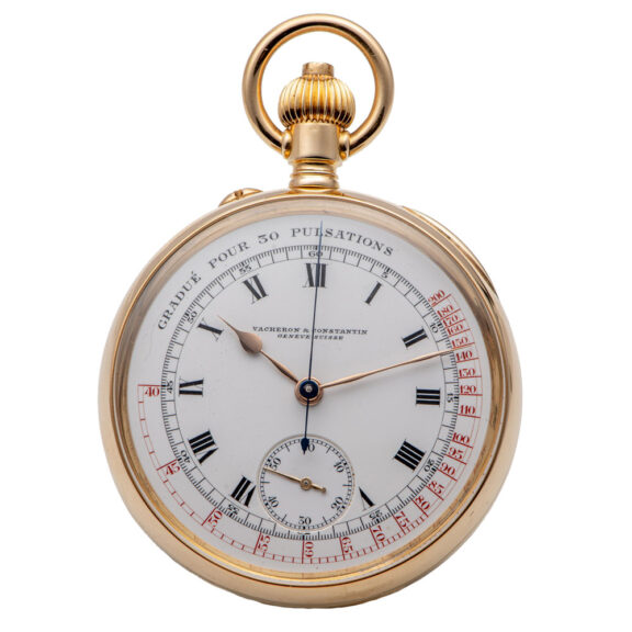 Swiss gold chronograph with pulsometric scale Circa 1920