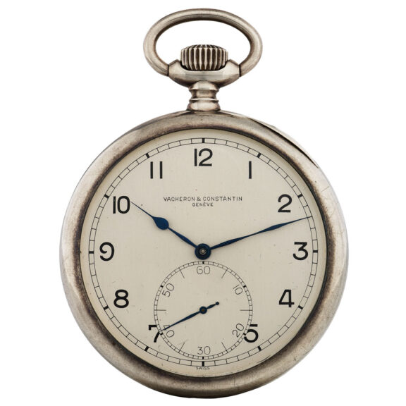 Large Swiss silver pocket chronometer deck watch Circa 1942