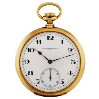 Swiss 18 carat gold keyless pocket watch Circa 1925