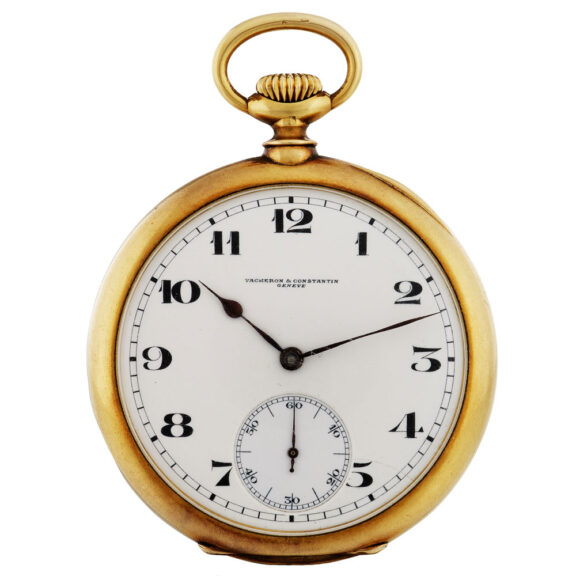 Swiss 18 carat gold keyless pocket watch Circa 1925