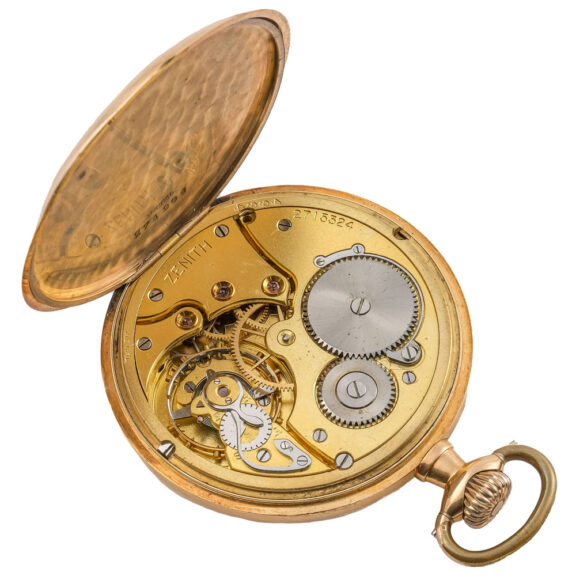 Swiss 14 carat pink gold keyless pocket watch Circa 1926 Swiss 14 carat pink gold keyless pocket watch Circa 1926