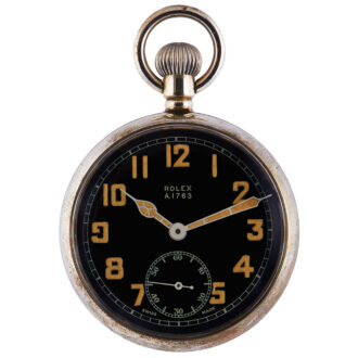 Swiss stainless steel military pocket watch Circa 1930