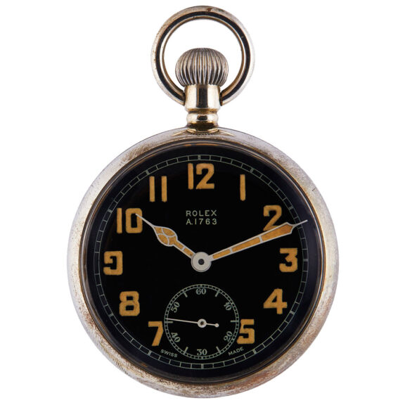 Swiss stainless steel military pocket watch Circa 1930
