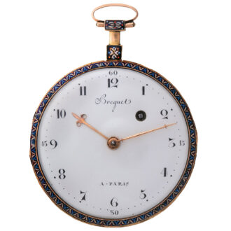 Decorative French gold and enamel pocket watch Circa 1790