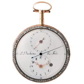 Swiss gold, enamel and diamond set verge watch Circa 1820