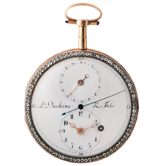 Swiss gold, enamel and diamond set verge watch Circa 1820 Swiss gold, enamel and diamond set verge watch Circa 1820