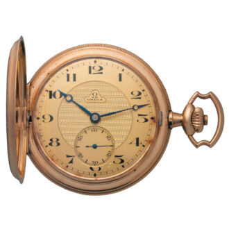 Swiss 14K gold pocket watch with Art Deco décor Circa 1910