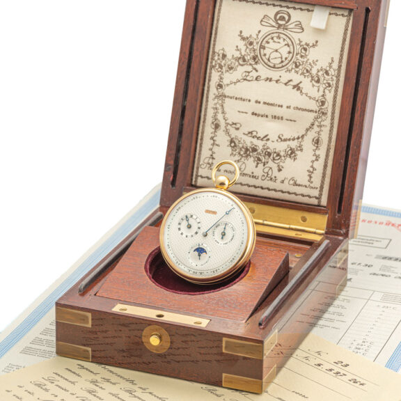 Rare Swiss gold watch with two complications Circa 1983 Rare Swiss gold watch with two complications Circa 1983