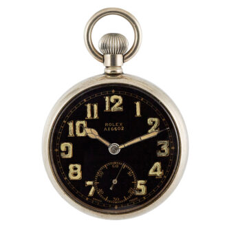 Swiss stainless steel military pocket watch Circa 1930