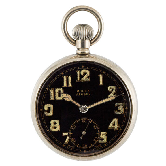 Swiss stainless steel military pocket watch Circa 1930