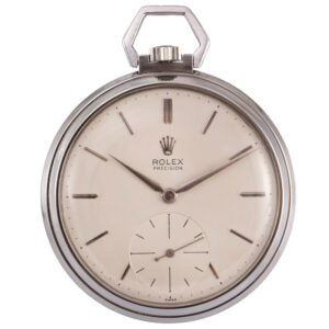 Swiss stainless steel precision pocket watch Circa 1954