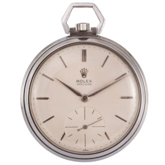 Swiss stainless steel precision pocket watch Circa 1954