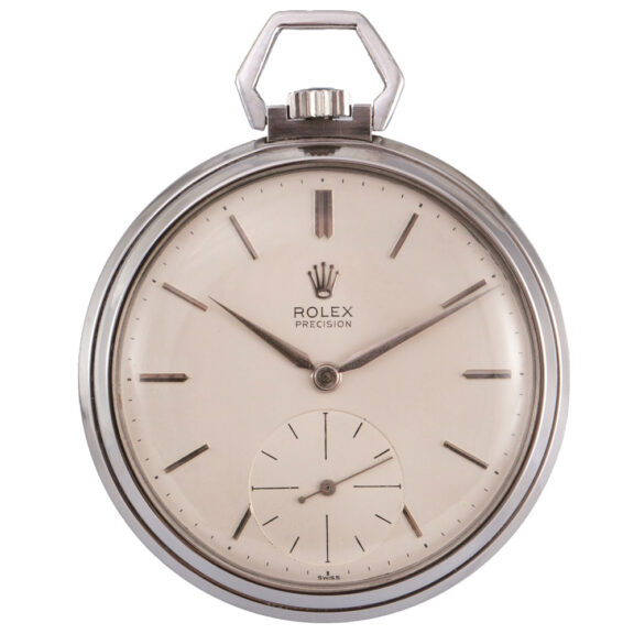 Swiss stainless steel precision pocket watch Circa 1954