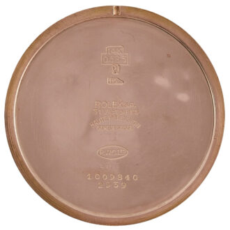 Fine Swiss 14K pink gold open faced pocket watch Circa 1960