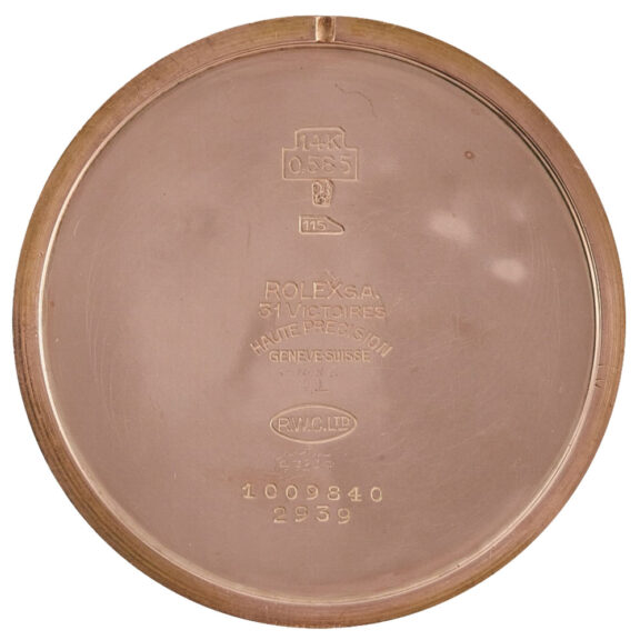 Fine Swiss 14K pink gold open faced pocket watch Circa 1960 Fine Swiss 14K pink gold open faced pocket watch Circa 1960