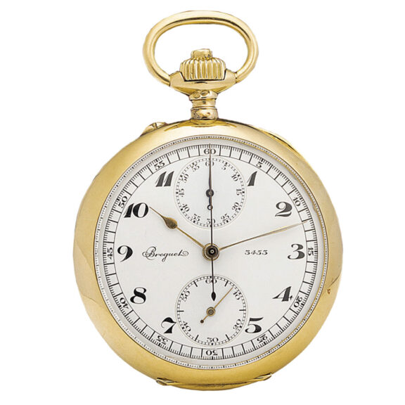 French gold chronograph with 60 minute counter Circa 1918