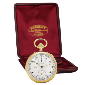 French gold chronograph with 60 minute counter Circa 1918