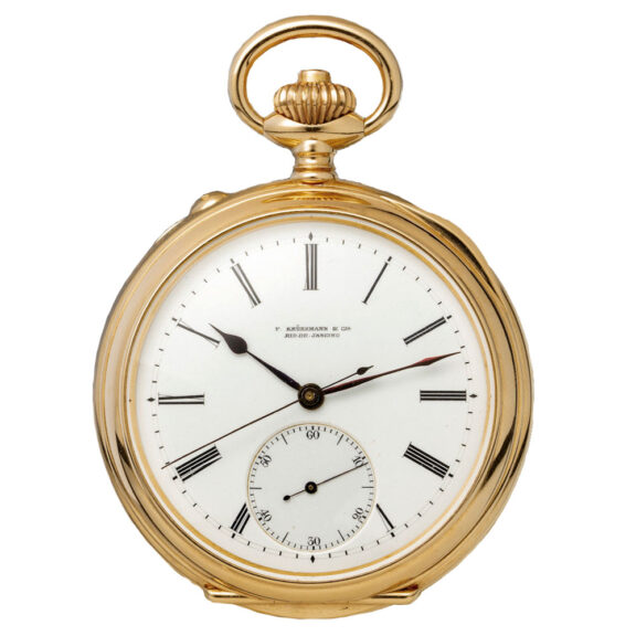 German 18 carat gold chronograph pocket watch Circa 1885