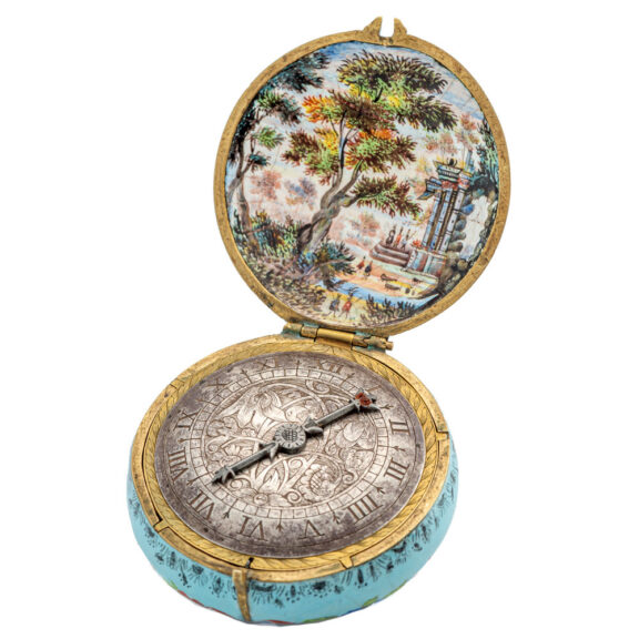 Charming English gilt metal Blois type watch Circa 1680 Charming English gilt metal Blois type watch Circa 1680