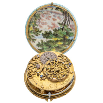 Charming English gilt metal Blois type watch Circa 1680