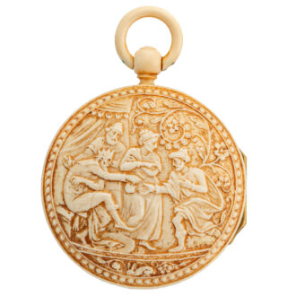 Rare German Mammoth bone verge pocket watch Circa 1900