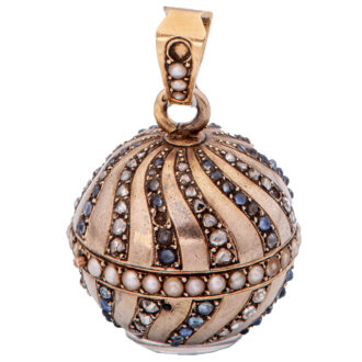 Swiss gilt silver Boule de Genève pendant watch Circa 1900