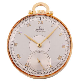 Swiss 18 carat gold open faced Art Deco watch Circa 1935