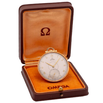 Swiss 18 carat gold open faced Art Deco watch Circa 1935