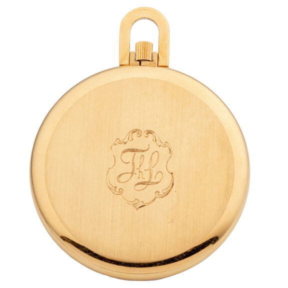 Swiss yellow gold open faced lever pocket watch Circa 1980 Swiss yellow gold open faced lever pocket watch Circa 1980