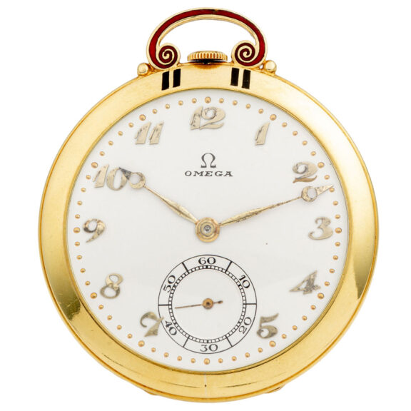 Swiss gold open faced Art Deco dress watch Circa 1930