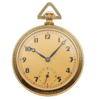 Swiss gold and enamel Art Deco dress watch Circa 1930
