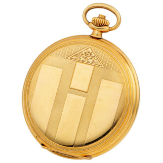 Swiss gold chronograph with tachometric scale Circa 1920