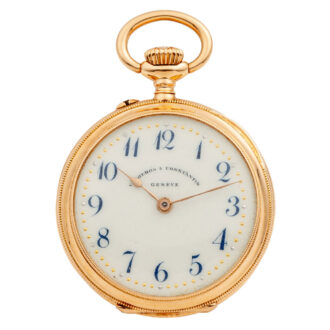 Small Swiss gold and enamel pendant watch Circa 1901 Small Swiss gold and enamel pendant watch Circa 1901