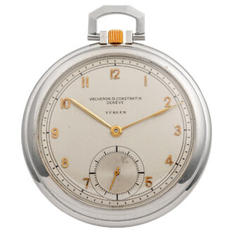 Swiss stainless steel open faced dress watch Circa 1930