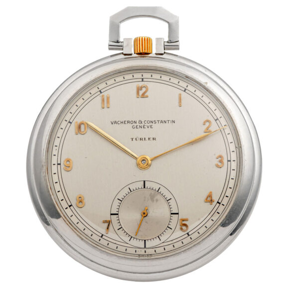 Swiss stainless steel open faced dress watch Circa 1930