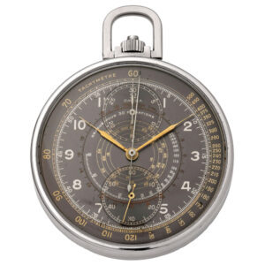 Swiss stainless steel open faced chronograph Circa 1941